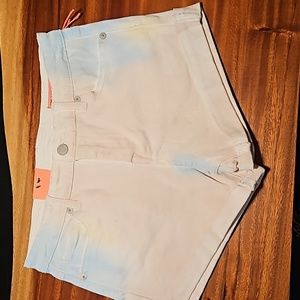 BLANKNYC Ombré Tie Dye Denim Shorts Girl's 14 Turn it Up Rolled Cuff 5-Pocket